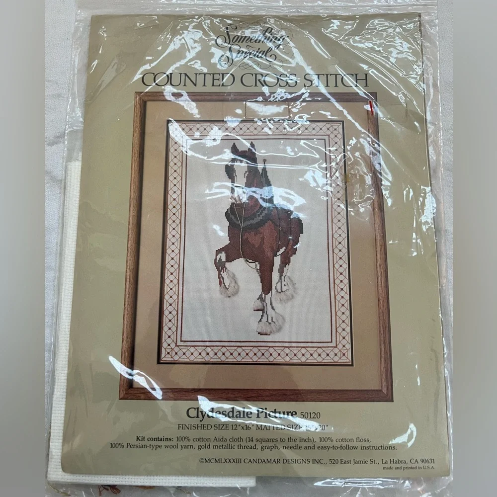 Counted Cross Stitch CLYDESDALE HORSE 50120 Picture Something Special 12